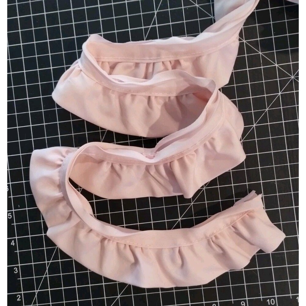 Simplicity Apparel Craft Fabric Ruffle 2" Trim 5 yds Pink, Polyester/Cotton NEW
